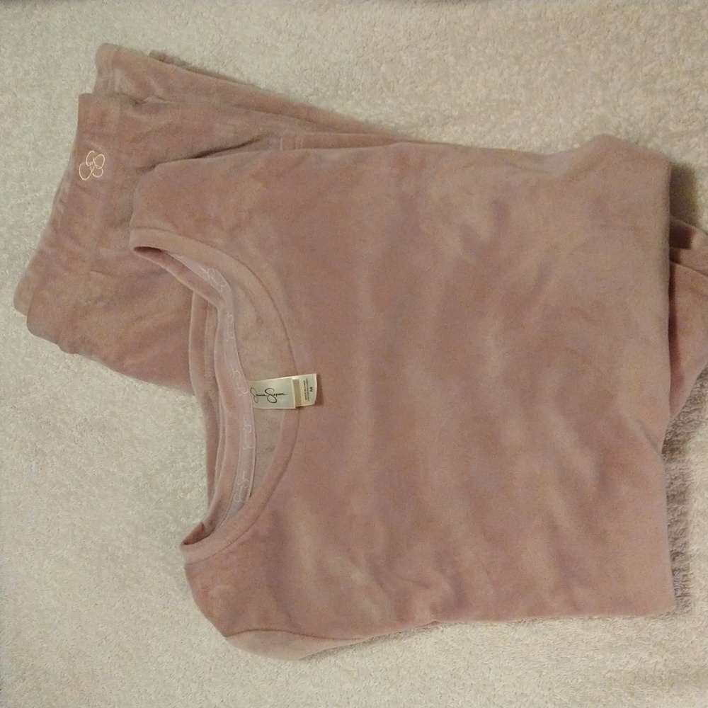 Jessica Simpson 2 piece MAUVE velour set like new condition